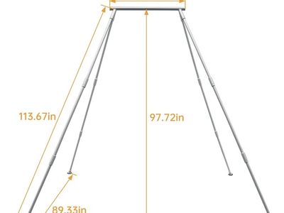 8.1' Aerial Yoga Swing Stand Frame, Triangle Structure, 550lb Capacity for Indoor/Outdoor Use