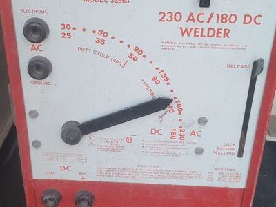 Dayton Model 3Z563 230 AC/180 DC Welder - Industrial Welding Machine