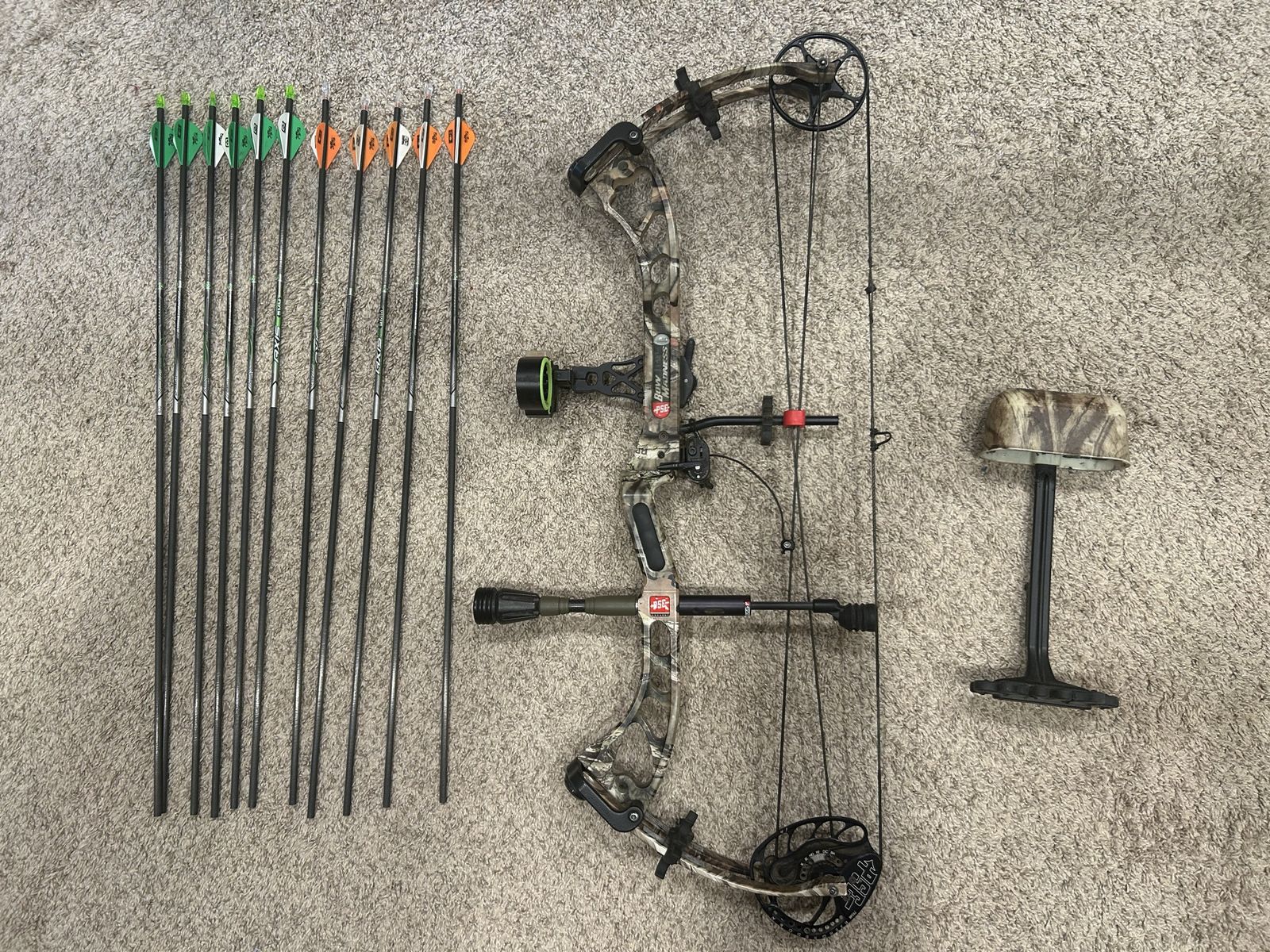 PSE Bowmadness XS Ready to Hunt plus Easton Axis Arrows.