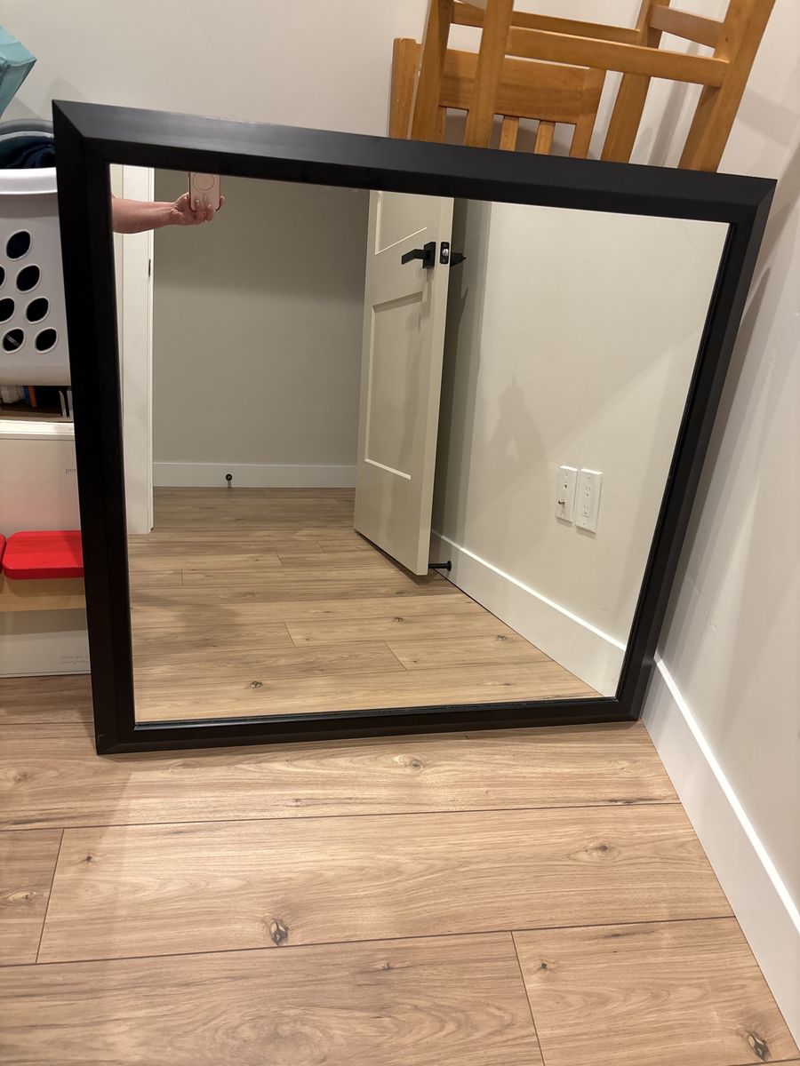 Large Black Framed Mirror