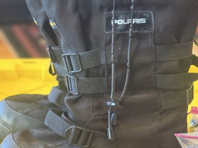 Polaris Black Winter Snow Boots with Thinsulate Insulation - Buckle & Drawstring Closure