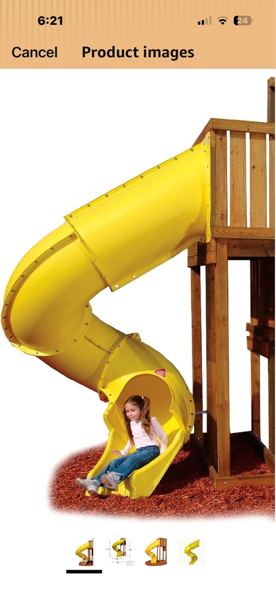Yellow Spiral Tube Slide 