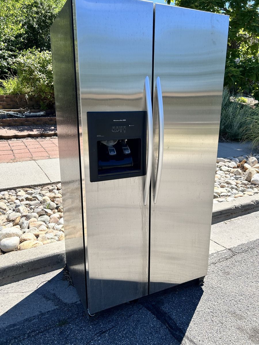 Free KitchenAid Stainless Steel Side-by-Side Refrigerator with Ice & Water Dispenser