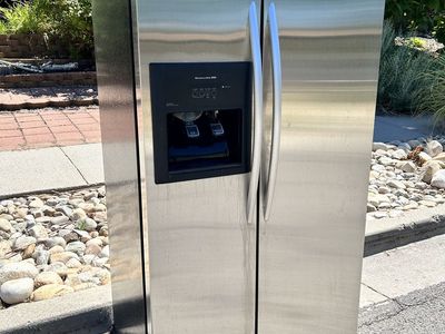 Free KitchenAid Stainless Steel Side-by-Side Refrigerator with Ice & Water Dispenser