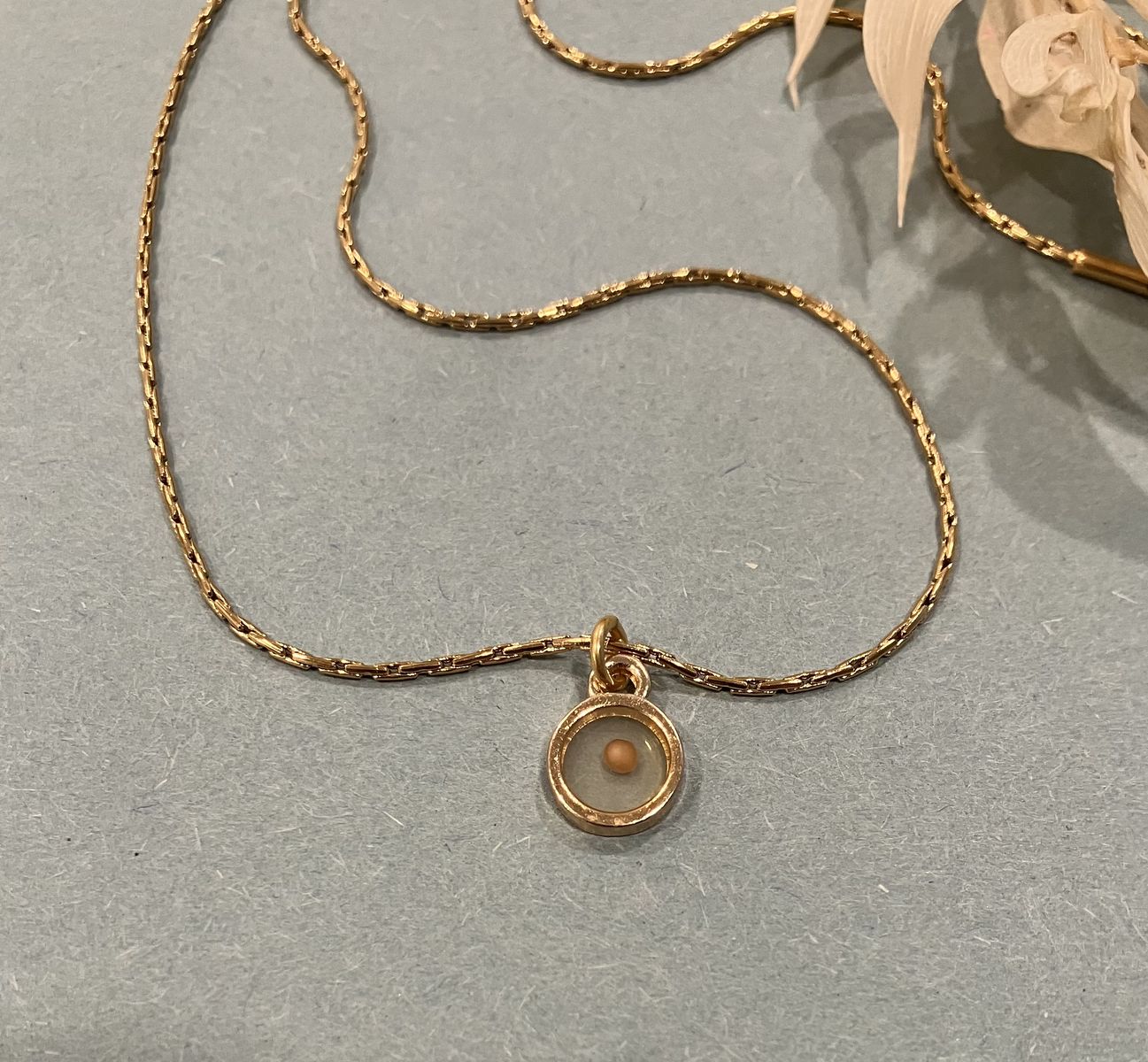 Minimalist Mustard Seed Pendant Necklace