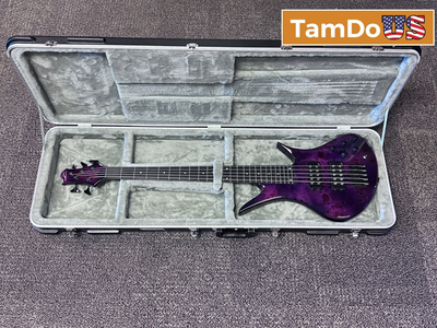 Legator Helio 5 String Bass Super Shred Series Electric Guitar Magenta Burl