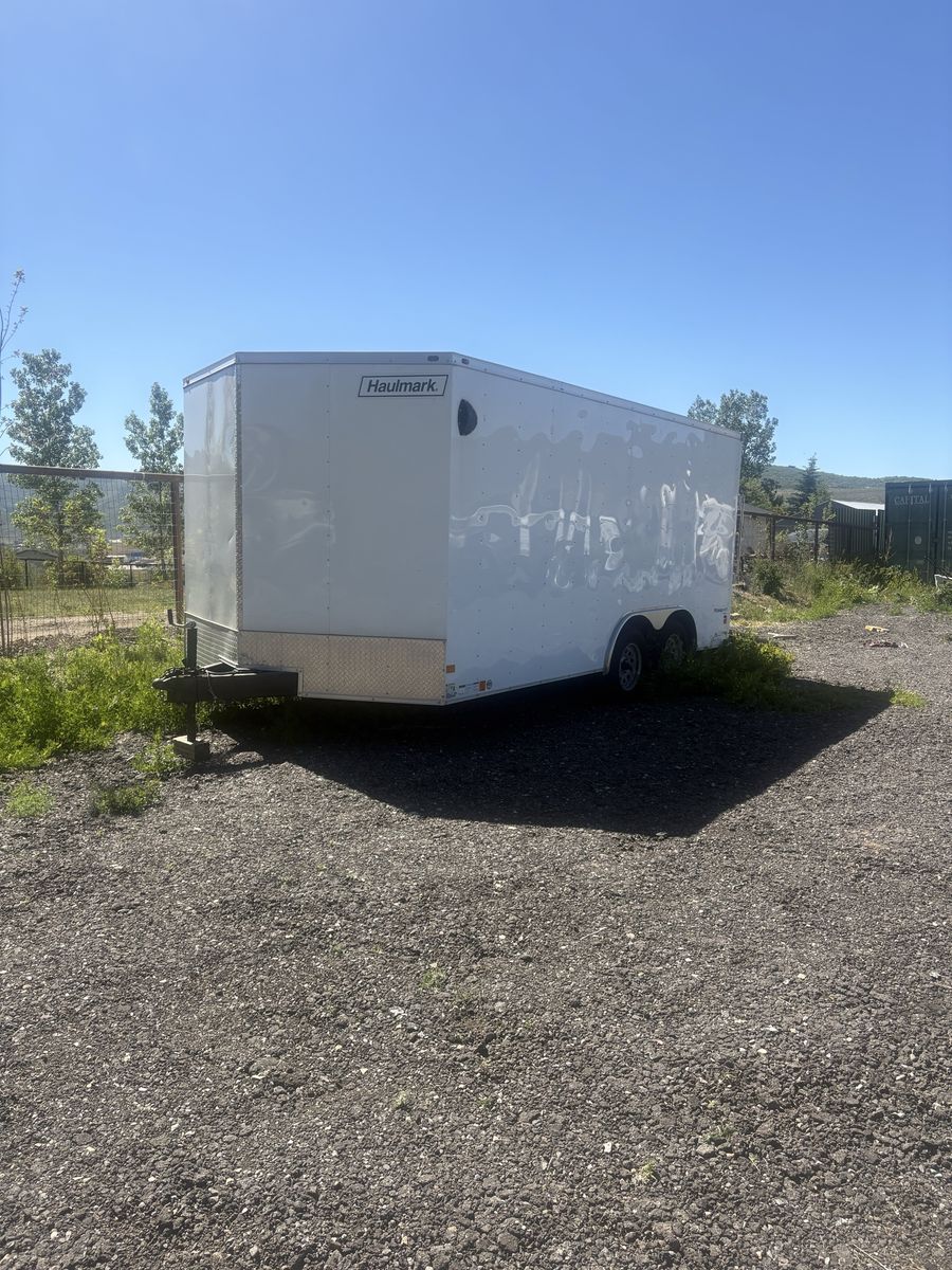 2021 Haulmark 8.5x16 Enclosed Cargo Trailer —  Only 200 Miles