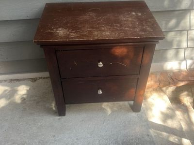 Side Table Two Drawers Nightstand