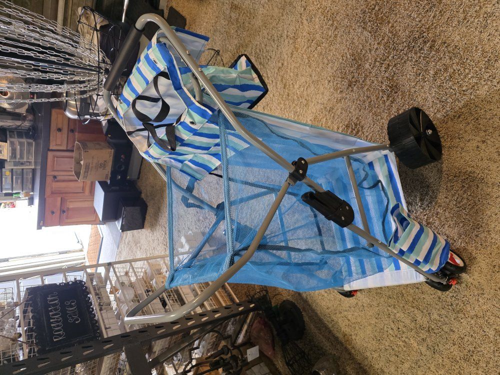 NEW RIO BEACH WONDER WHEELER DELUXE FOLDABLE UTILLITY CART (RETAILS: $111.99)