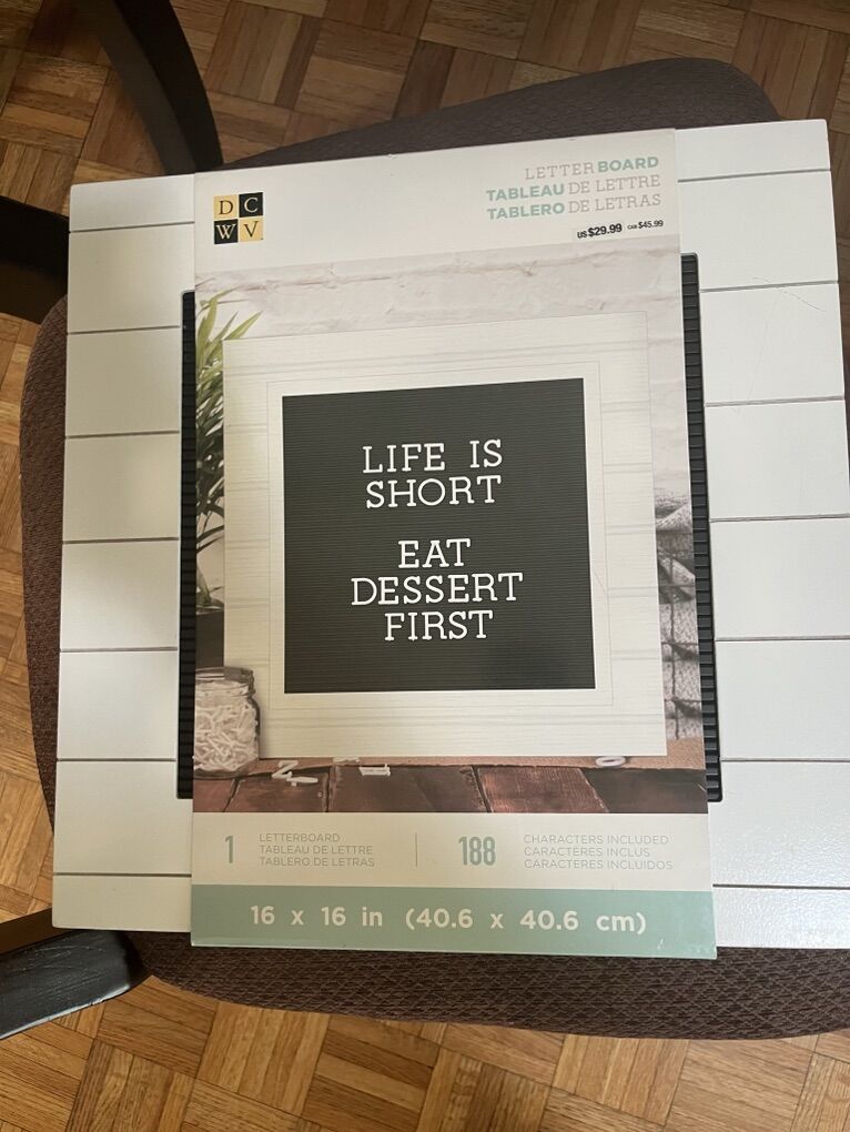 Brand New Framed Letter board