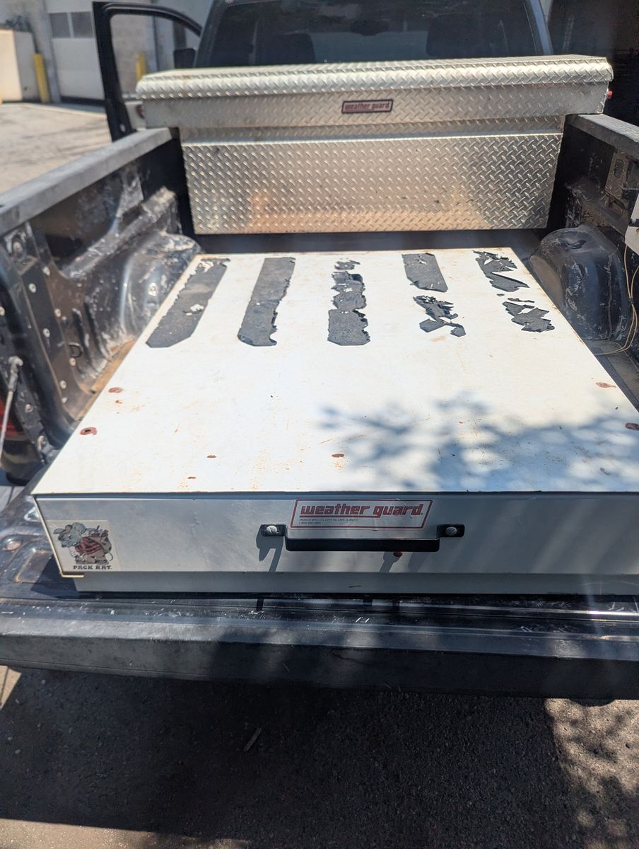 WEATHER GUARD SLIDING TRUCK BED TOOL BOX