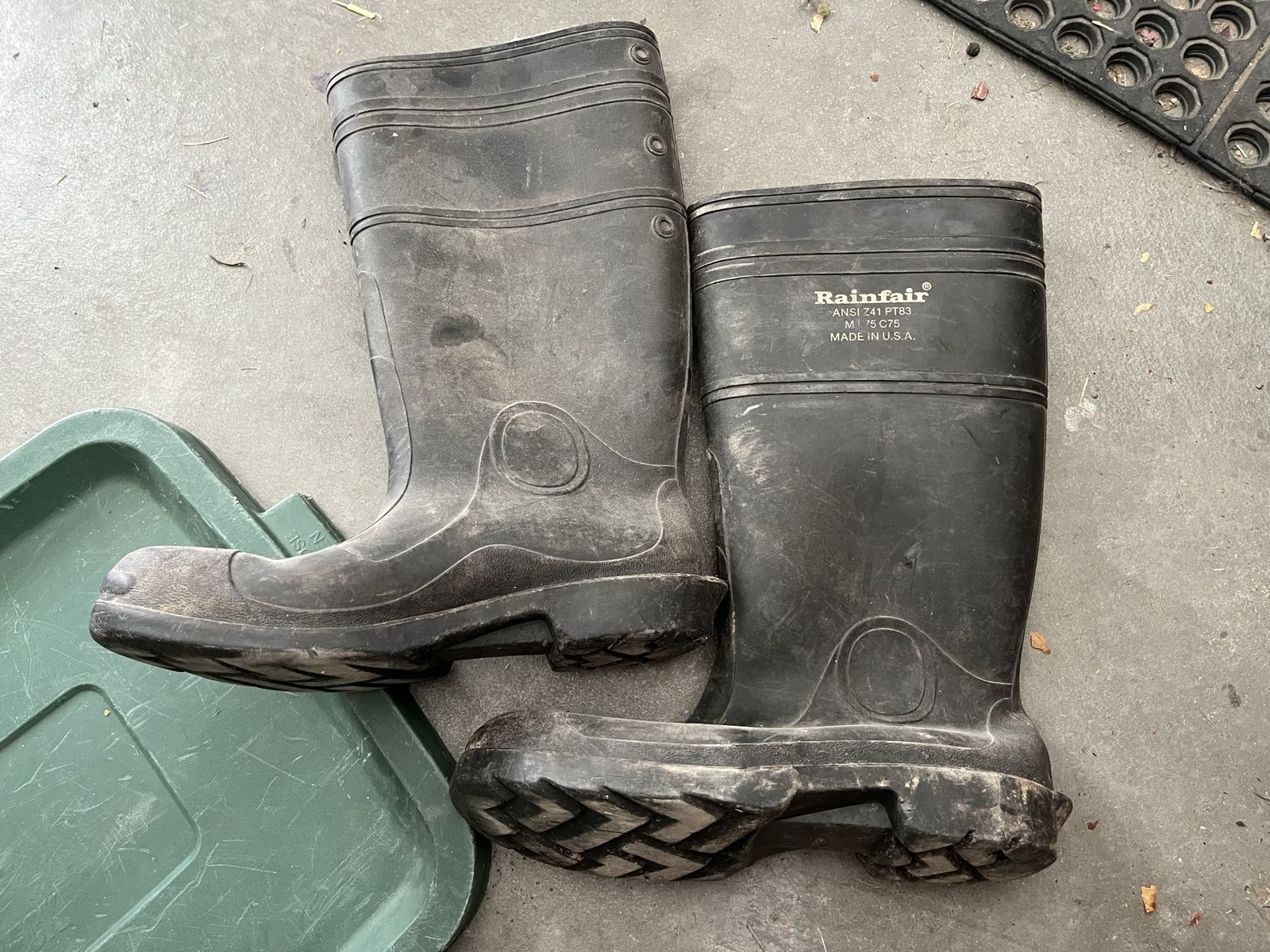 Rainfair concrete work boots men’s 10