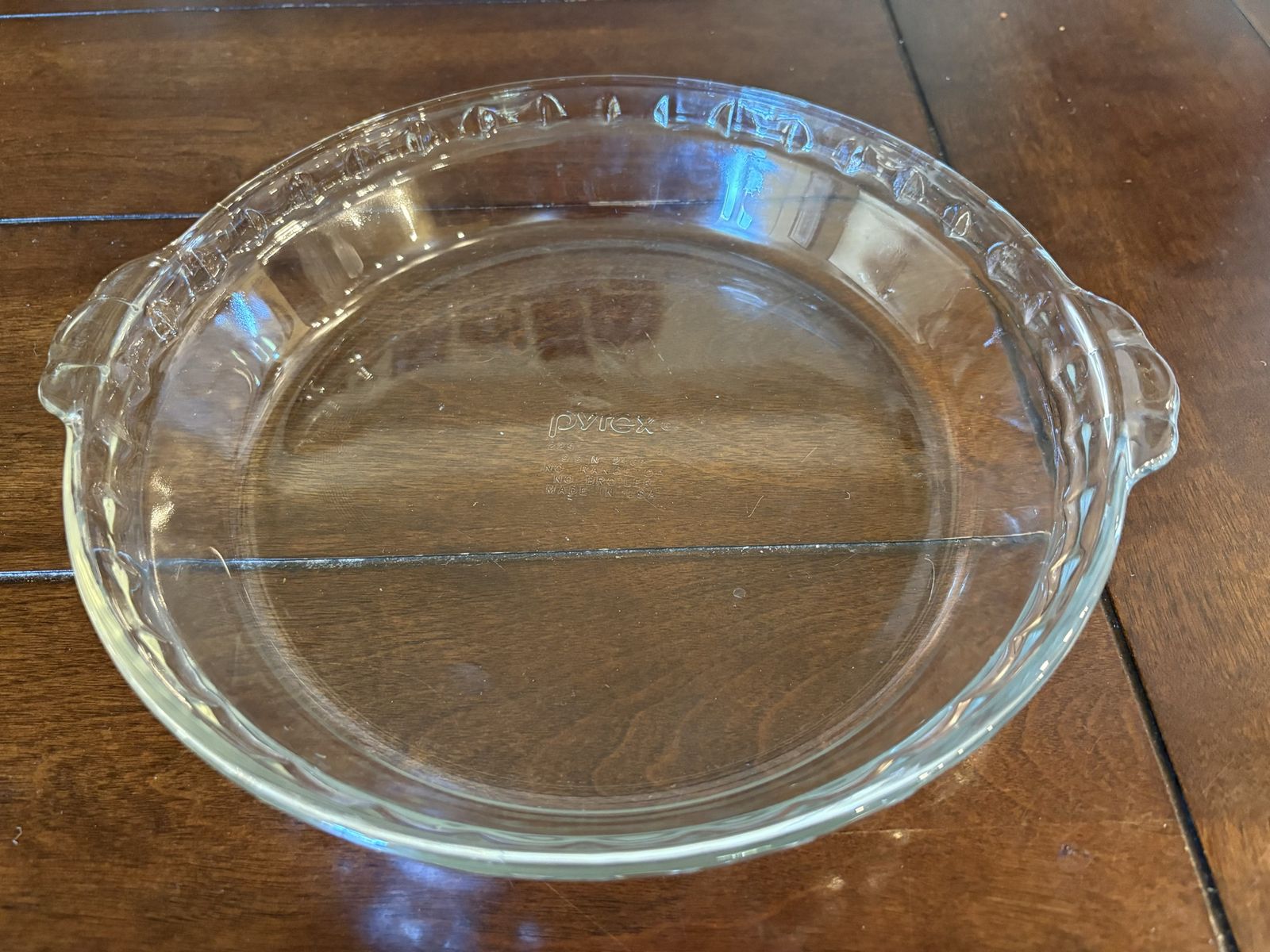 Vintage Pyrex 229 Clear Glass Pie Plate