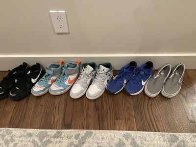 Boys Nike & Vans Sneakers Lot of 5 Pairs - Sizes 4.5 to 6