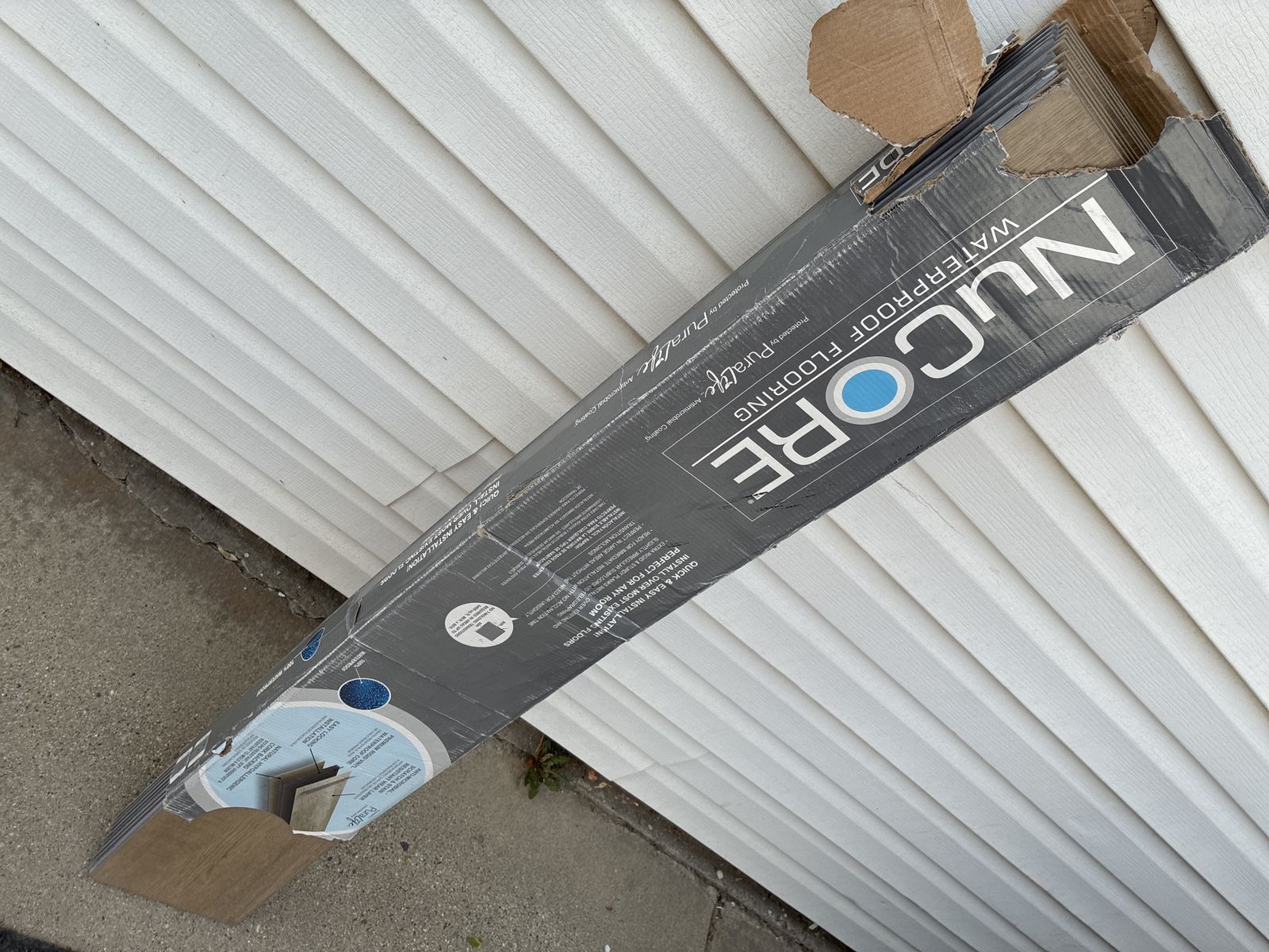 NuCore Waterproof Flooring Panels - New, 9-Count, Quick & Easy Installation, Puralife Antimicrobial