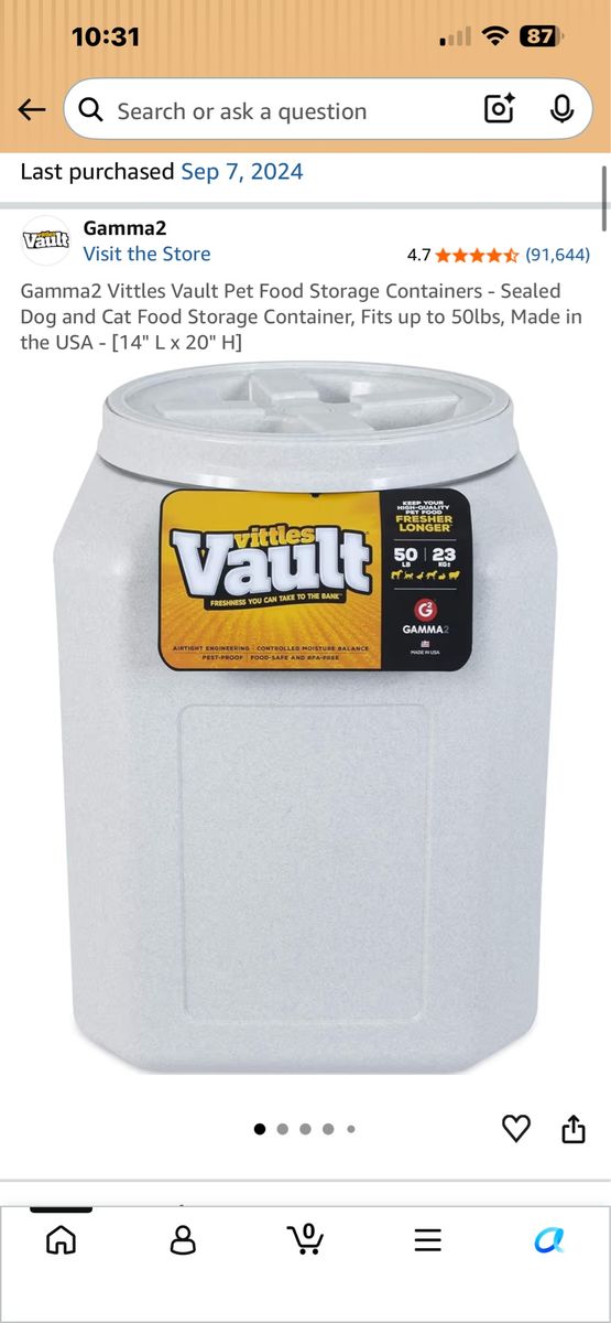 Dog food bin