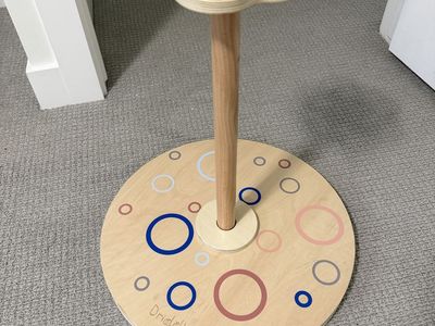 Dridelle Wooden Baby Activity Stand & Toy Holder - Excellent Condition, Natural Wood Finish