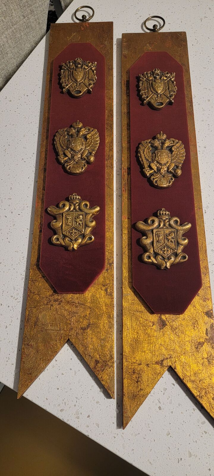 PAIR OF MEDIEVAL WALL PLAQUES