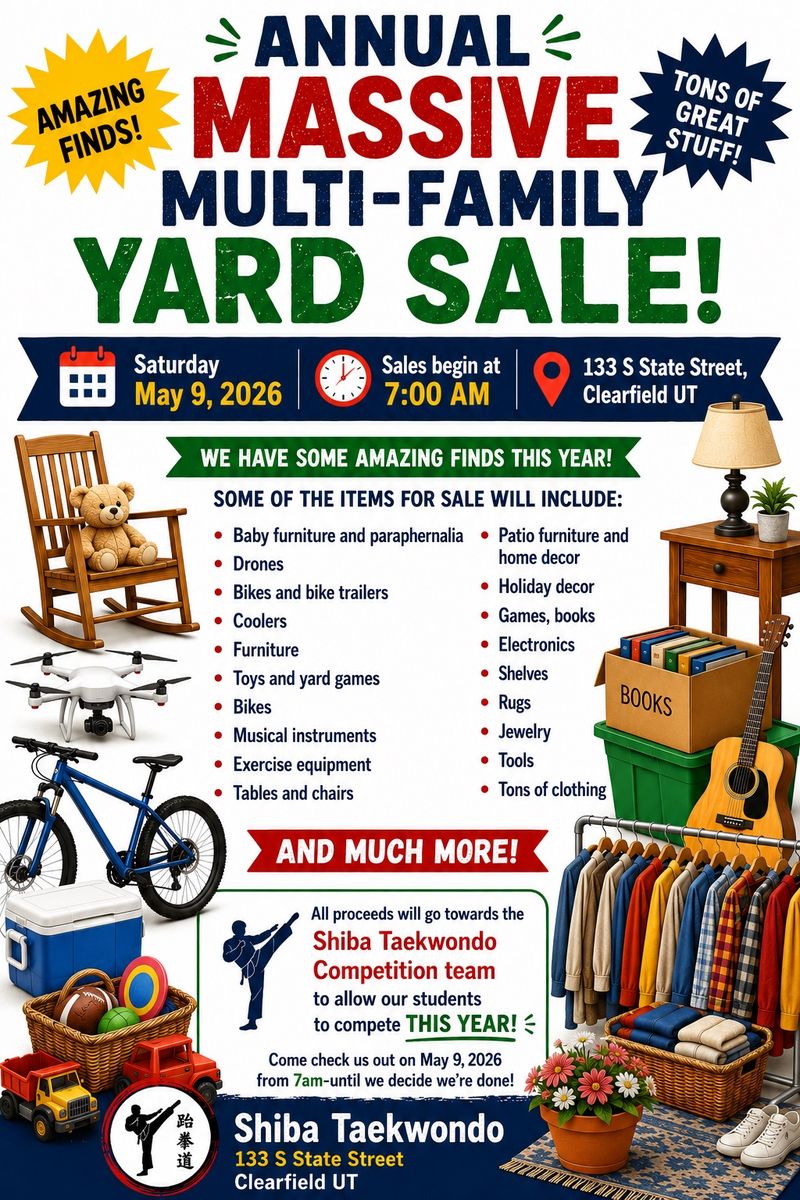 Annual MASSIVE Multi-Family Yard Sale Fundraiser for Nationals