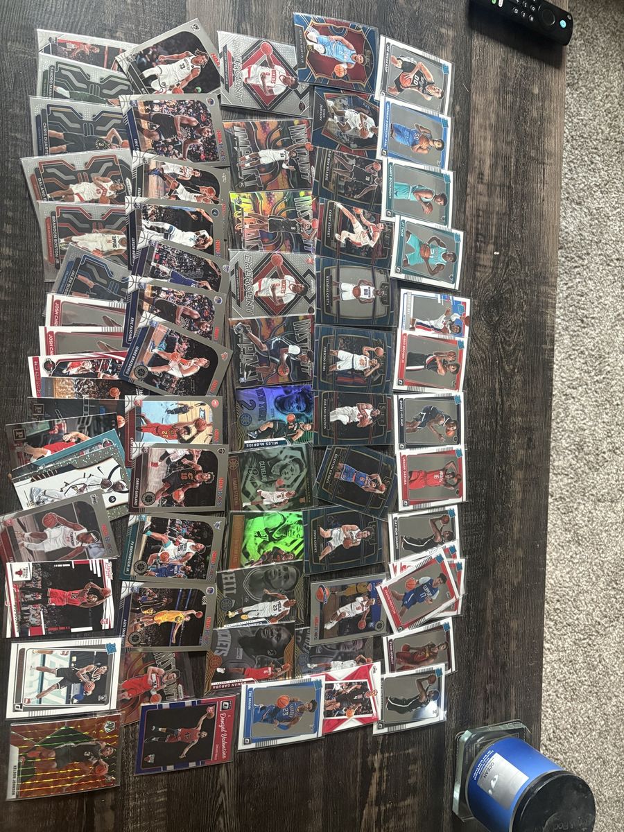NBA Basketball Card Lot – 80+ Rookie, Prizm, Optic, Select, Hoops & Mosaic Cards
