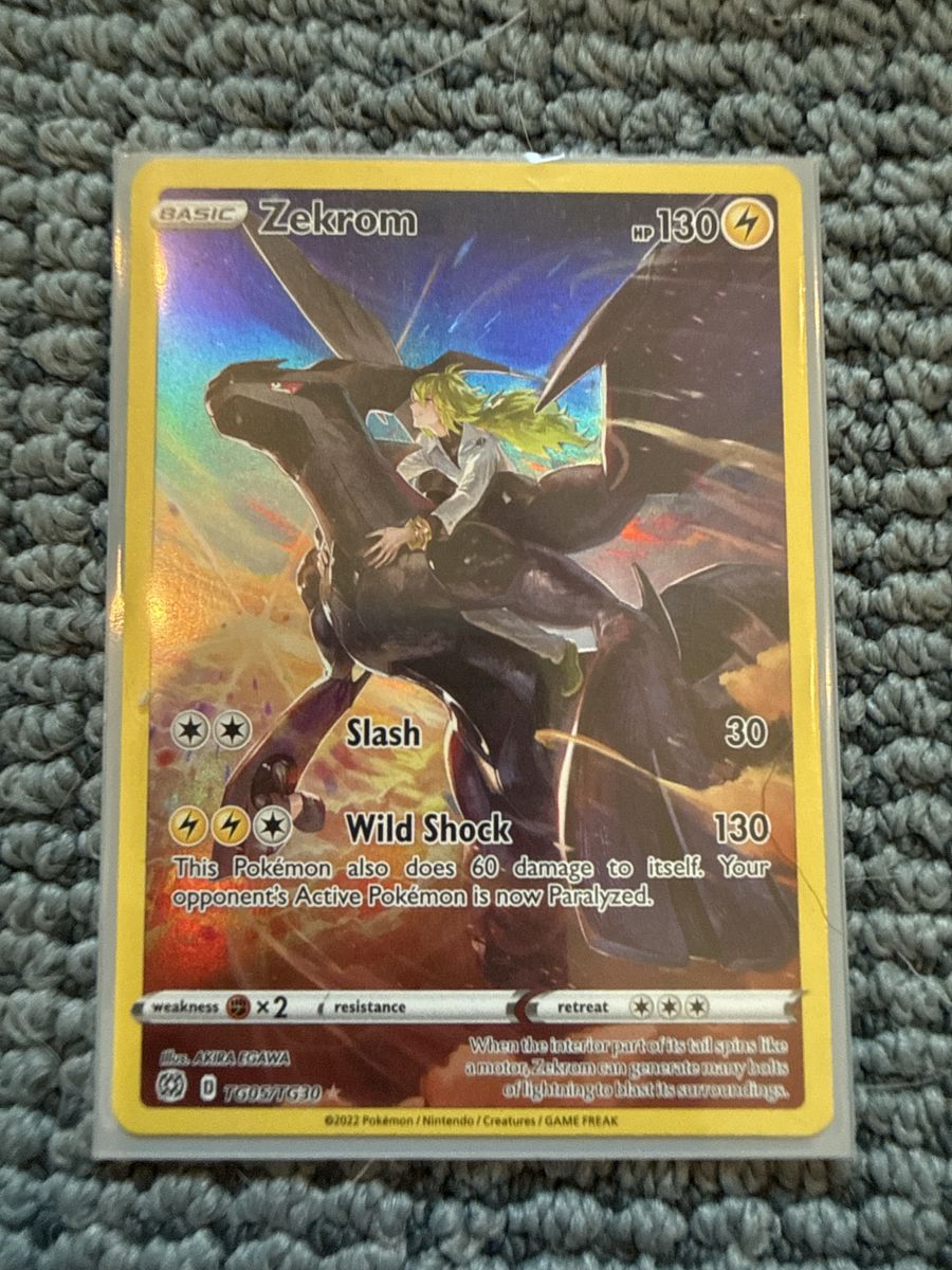 Pokémon TCG Zekrom TG05/TG30 Full Art Trainer Gallery Holo Card