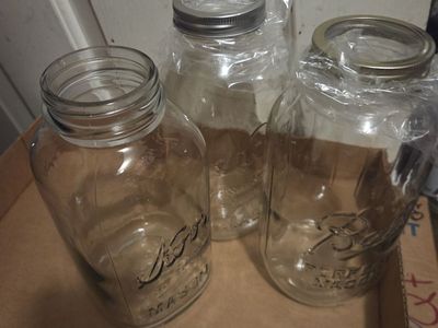 Vintage Ball & Kerr 2-Quart Regular Mouth Mason Jars - Total of 12 jars