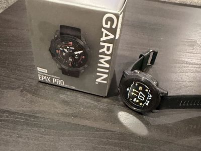 Garmin Epix Pro (Gen 2) Sapphire 47mm GPS Smartwatch - Black, New Strap
