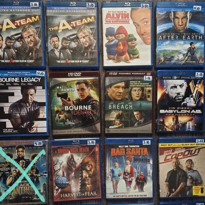 BLU RAY MOVIES- LIKE NEW