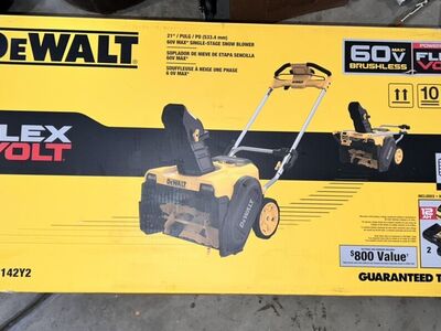 DEWALT 60V MAX Battery Snow Blower Cordless