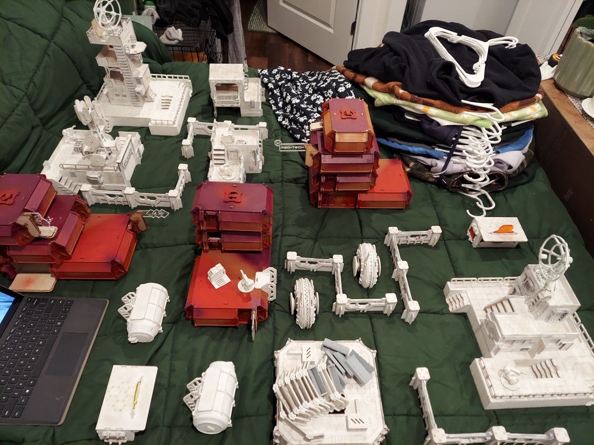 SciFi Wooden Terrain lot for Wargaming/Warhammer