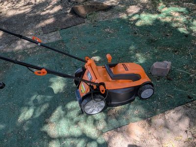 BLACK+DECKER 3-in-1 Electric Lawn Mower, String Trimmer, Edger - Orange