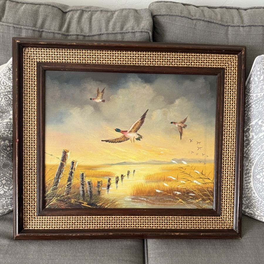 Duck oil painting