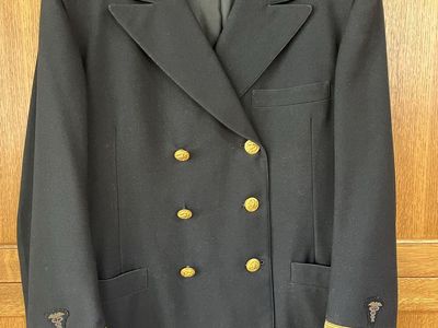 Men's World War 11 Black Dress Navy Uniform