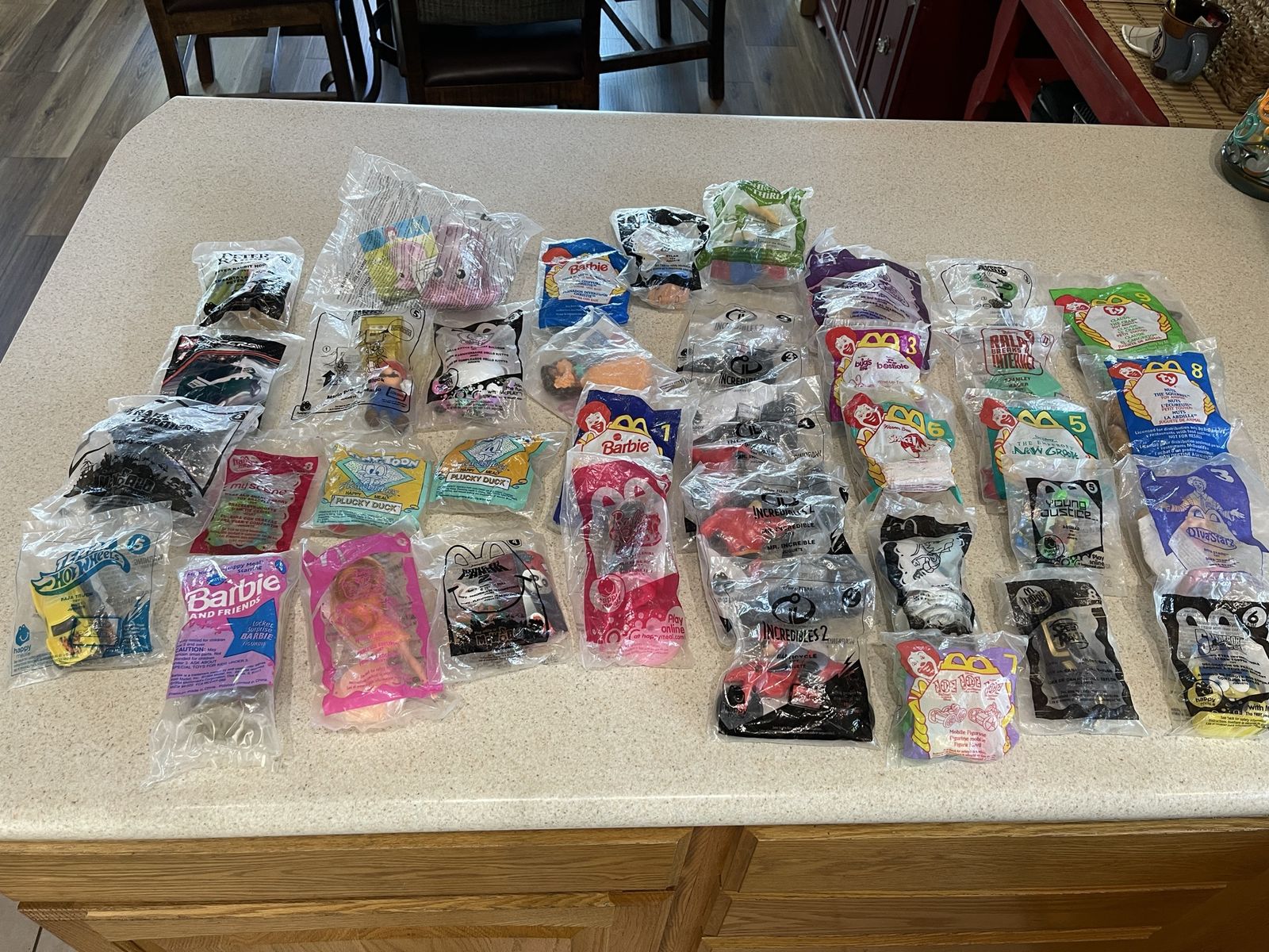 Vintage McDonald's Happy Meal Toys Lot - Barbie, Hot Wheels, Hello Kitty, Mario - Sealed NEW