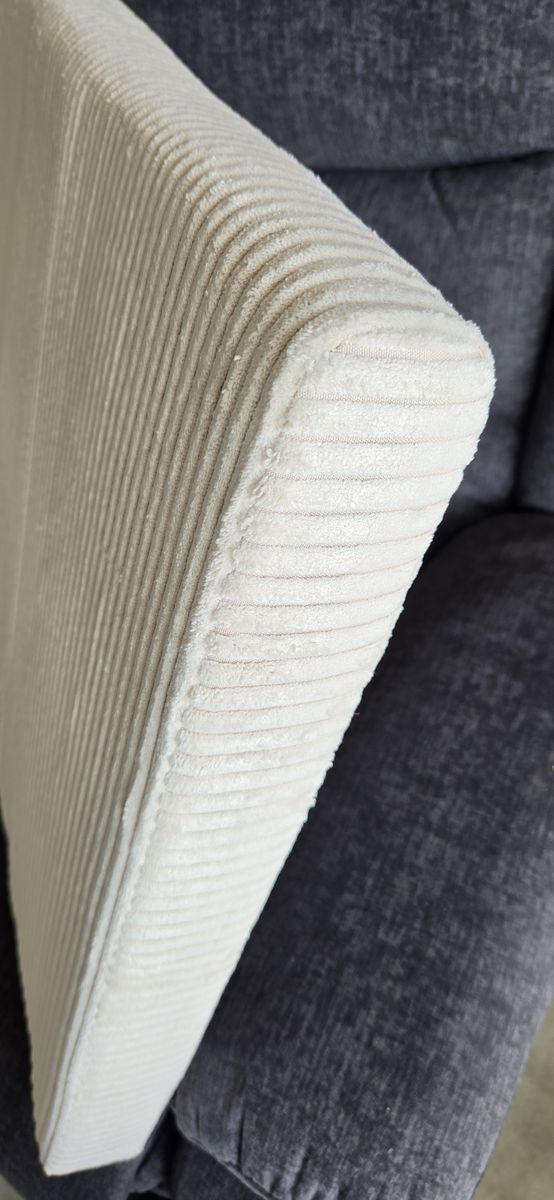 NEW! Sofa Arms, White Corduroy Set of 2 – Uses: Cushion, Backrest, Floor Pillow