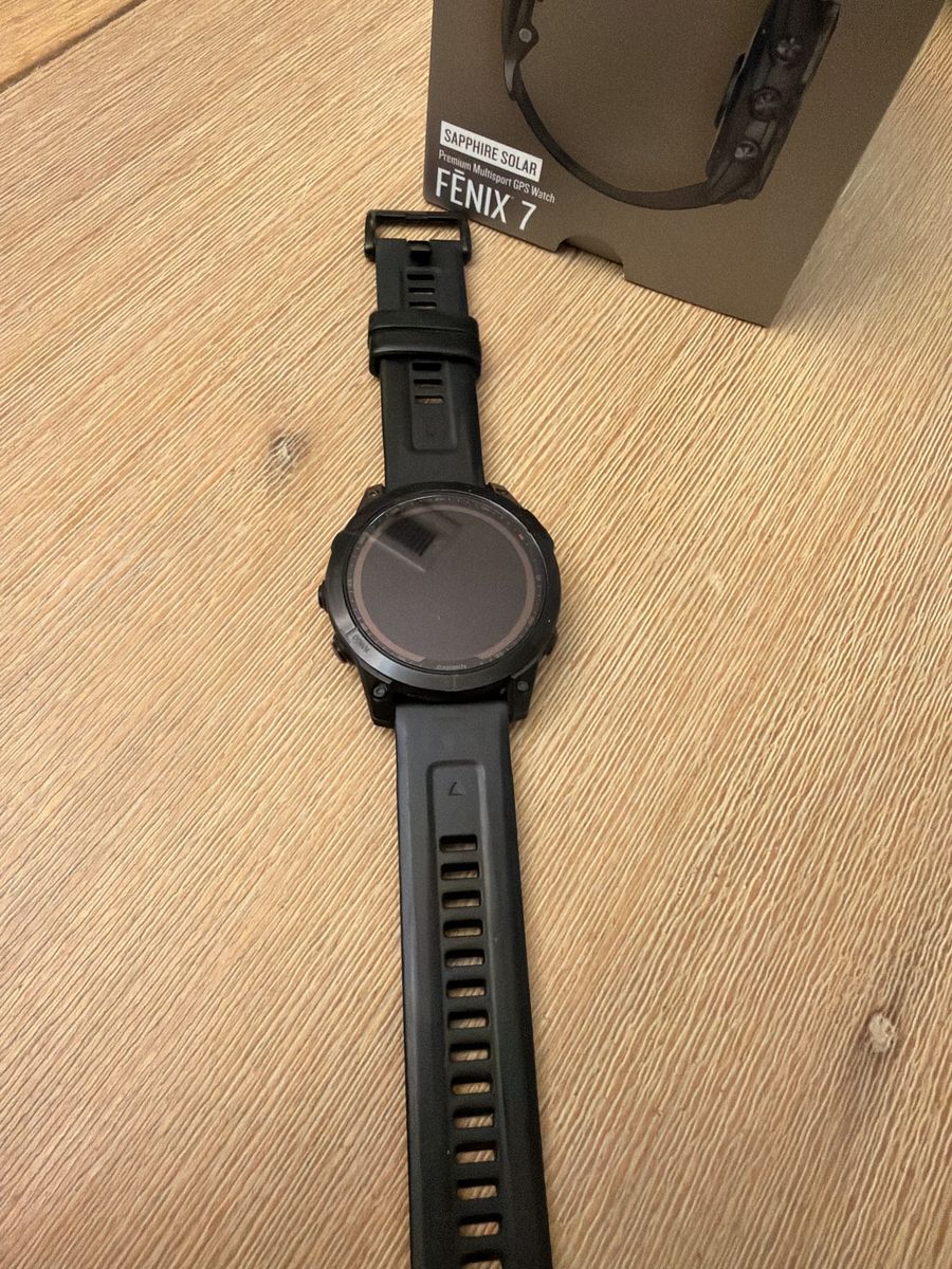 Garmin Fenix 7 Sapphire Solar Multisport GPS Smartwatch - Black, Used