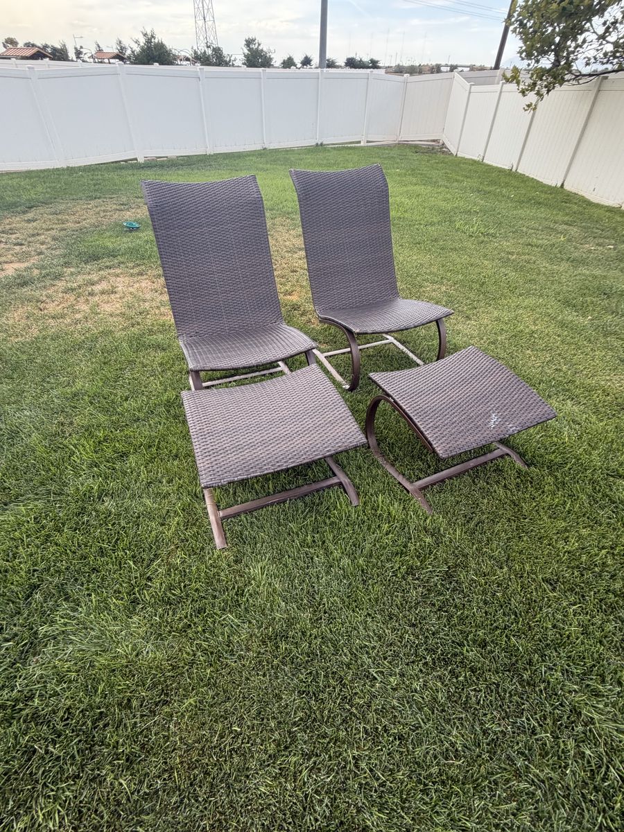 Wicker patio chairs