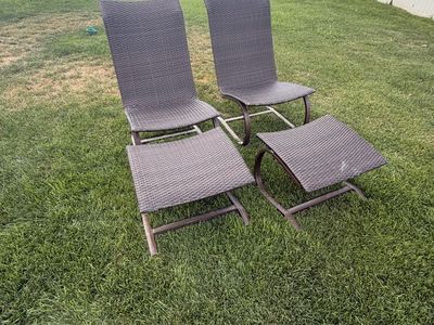 Wicker patio chairs