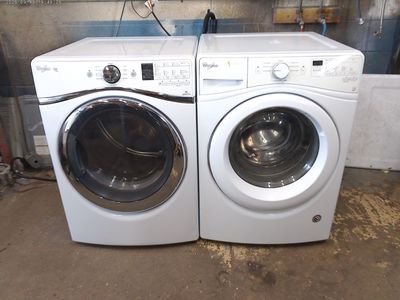 Whirlpool Duet front load washer with matched electric dryer