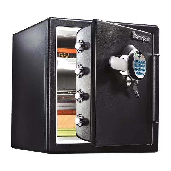 SentrySafe SFW112BTC 1.23 Cu. Ft.  Fire/Waterproof Security Safe with Fingerprint Electronic Scanner 1372221 #68616