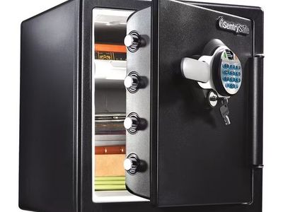 SentrySafe SFW112BTC 1.23 Cu. Ft. Fire/Waterproof Security Safe with Fingerprint Electronic Scanner 1372221 #68616