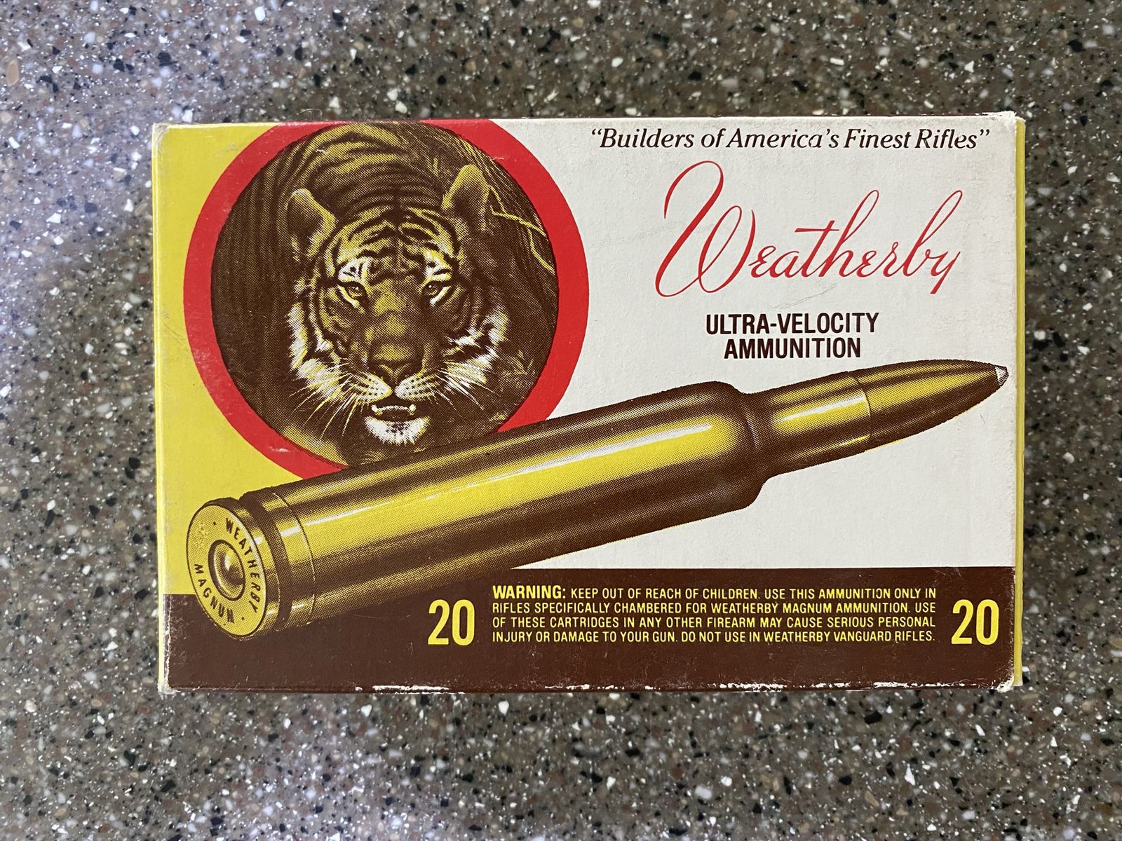 Weatherby 257 Dummy Cartridges in Tiger Box