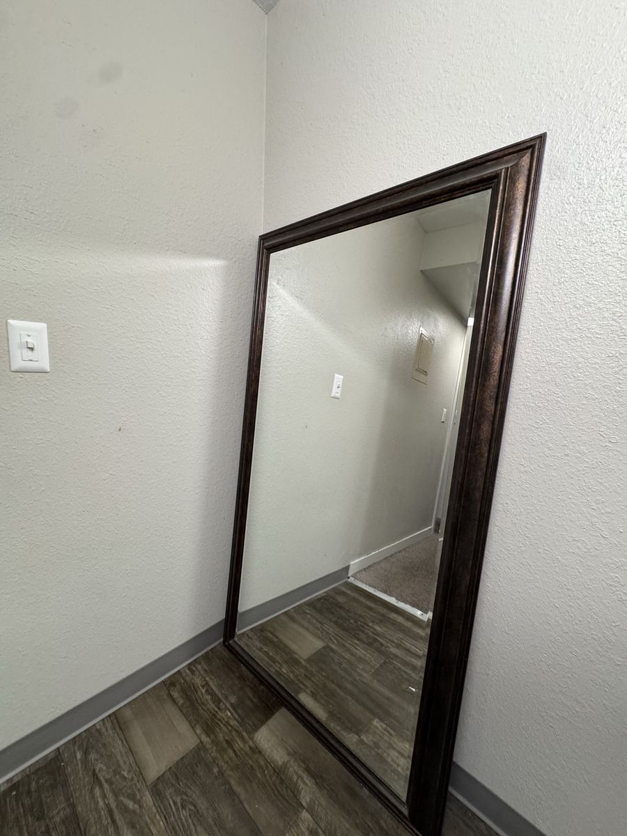 Large Wall Mirror – Dark Wood Frame