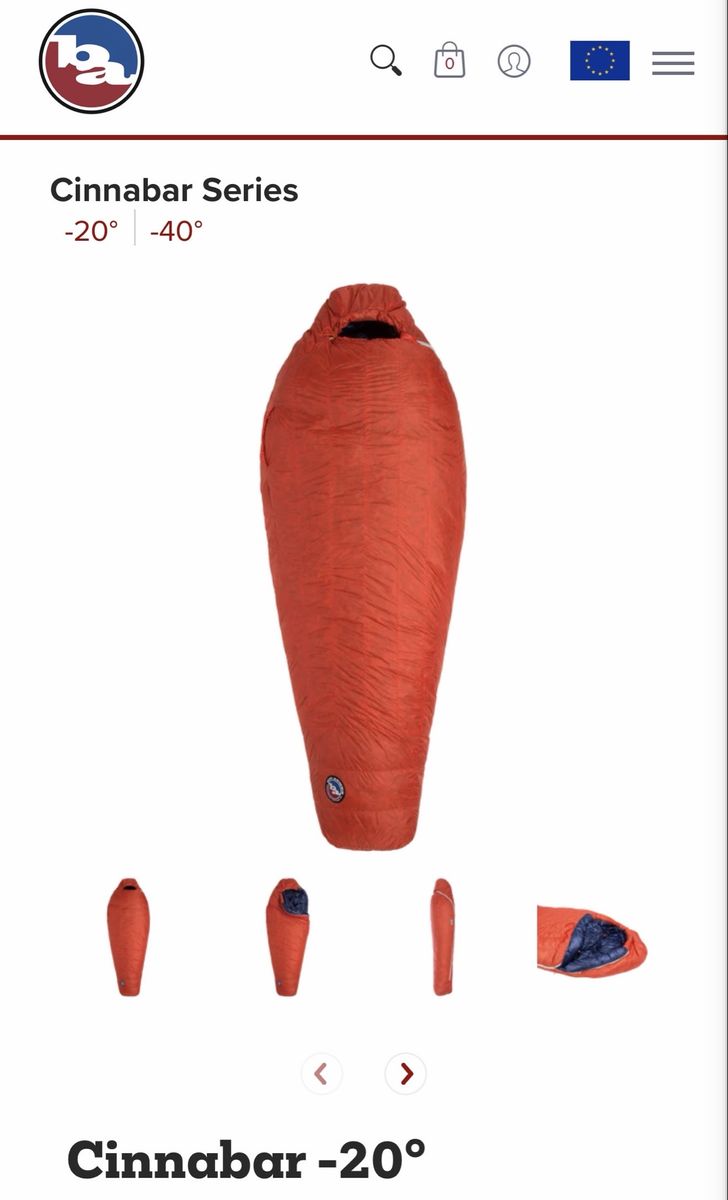 Big Agnes -20 Cinnabar Sleeping Bag