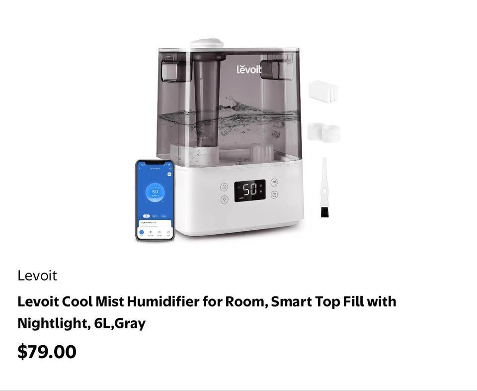 Smart Levoit Cool Mist Humidifier