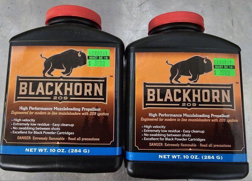 Blackhorn 209 High Performance Muzzleloading Propellant - 10 oz (2 Containers) $100 each. 