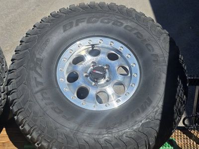 35x11r15 BFGoodrich Mud-Terrain T/A KM3 Tires with System 3 Beadlock Wheels, Set of 4