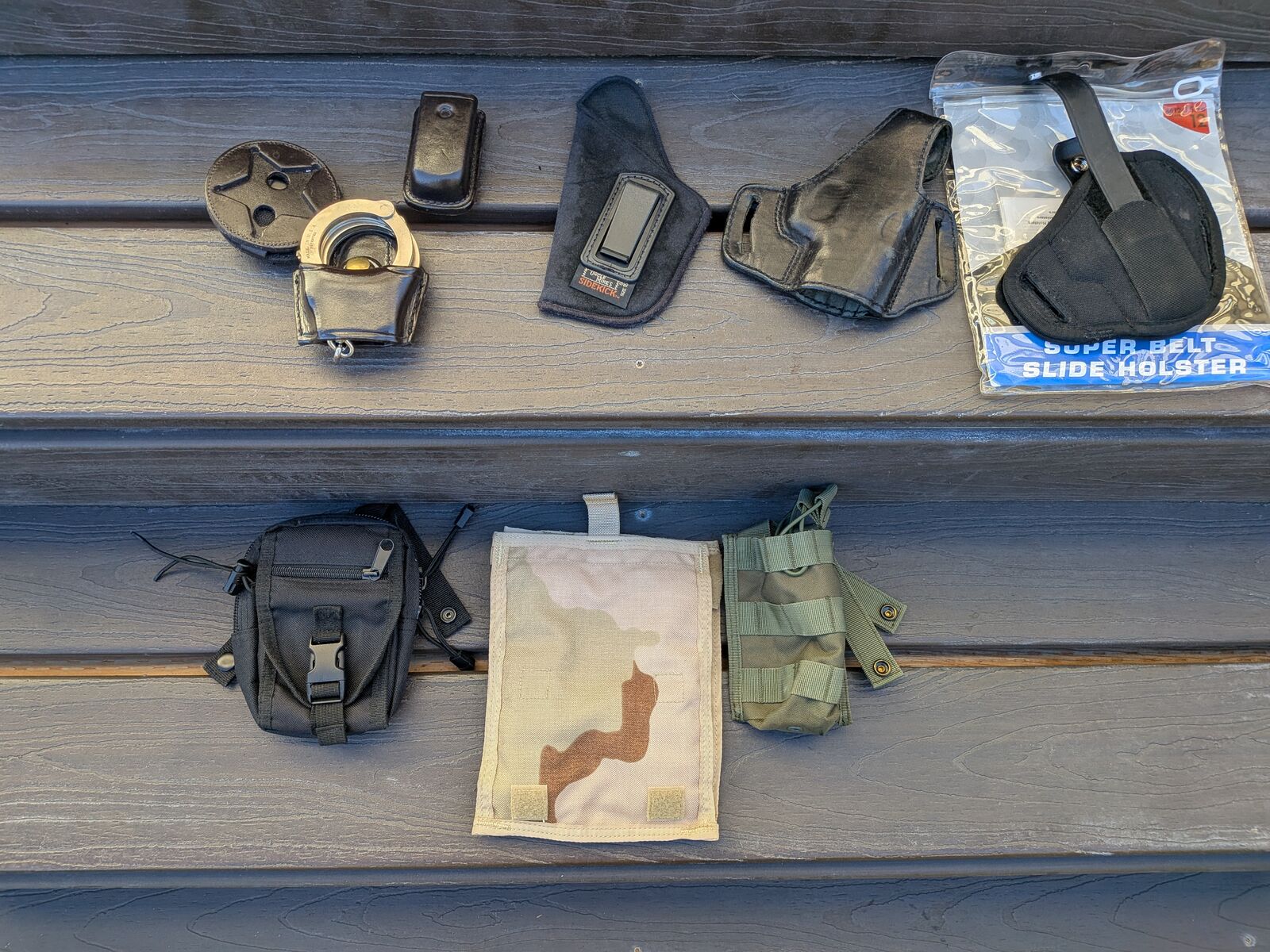 Tactical Gear Lot – Holsters, Ammo Pouches, Handcuffs, and Mag Carriers