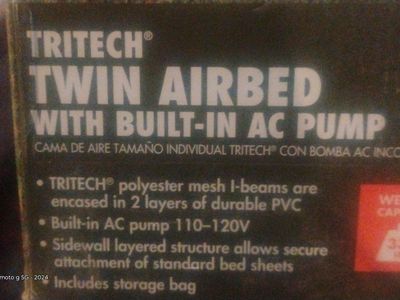 Brand New Ozark Trail 18" Twin Airbed with Built-In AC Pump (75" x 38")