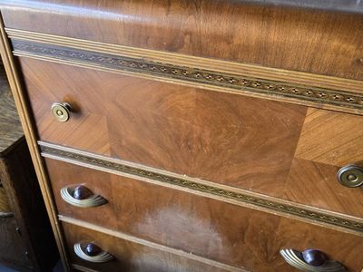 Classic Antique 1930s Art Deco Waterfall Dresser